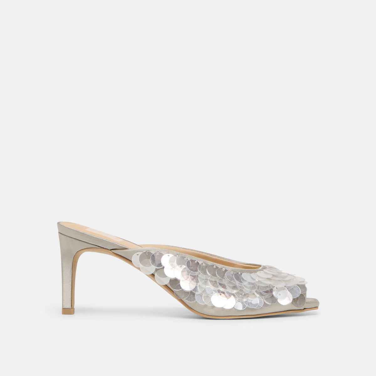 Samary Confetti Silver Satin Heels | Dolce Vita Women