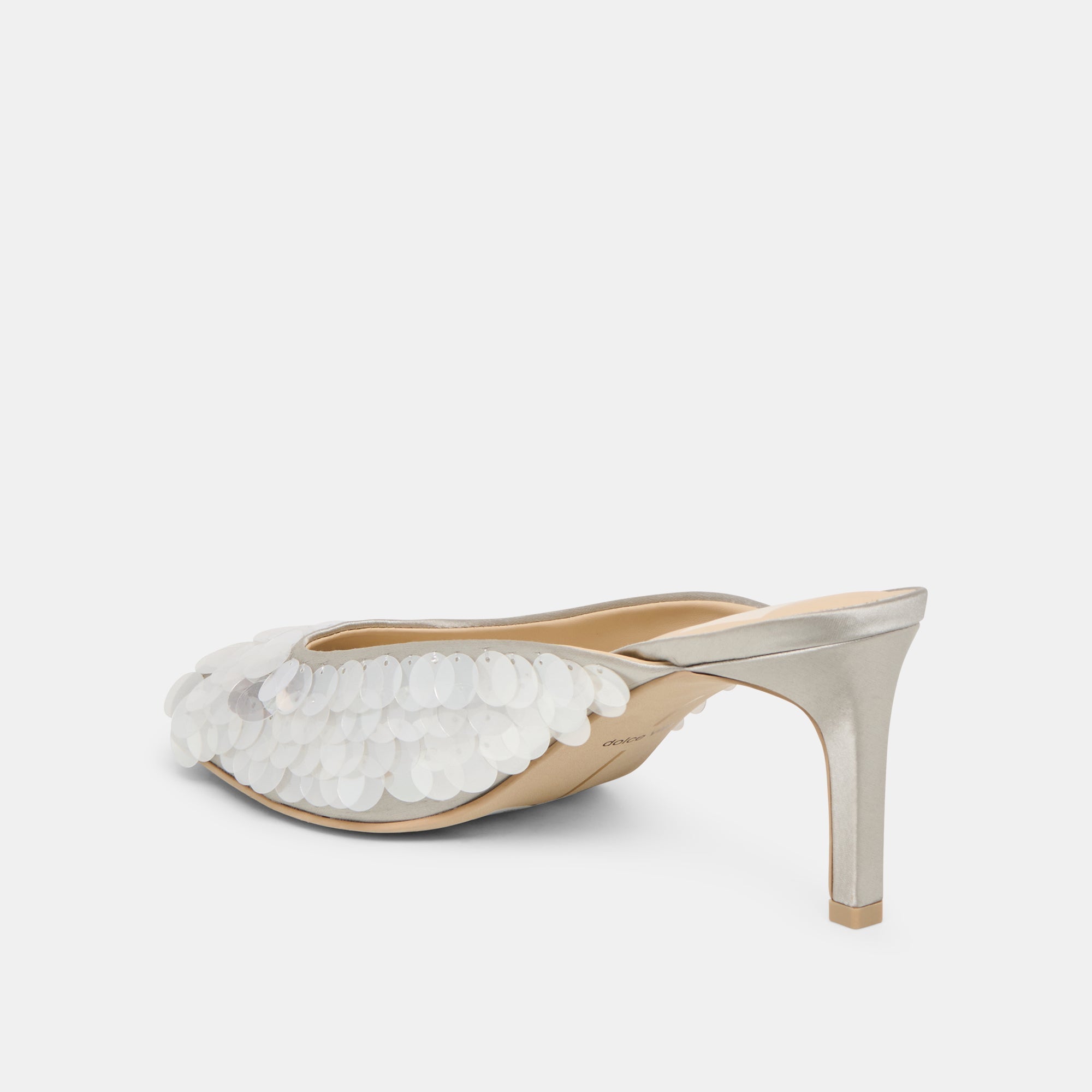 Samary Confetti Silver Satin Heels | Dolce Vita Women