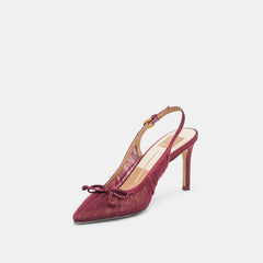 Yela Cranberry Tulle Heels | Women Dolce Vita