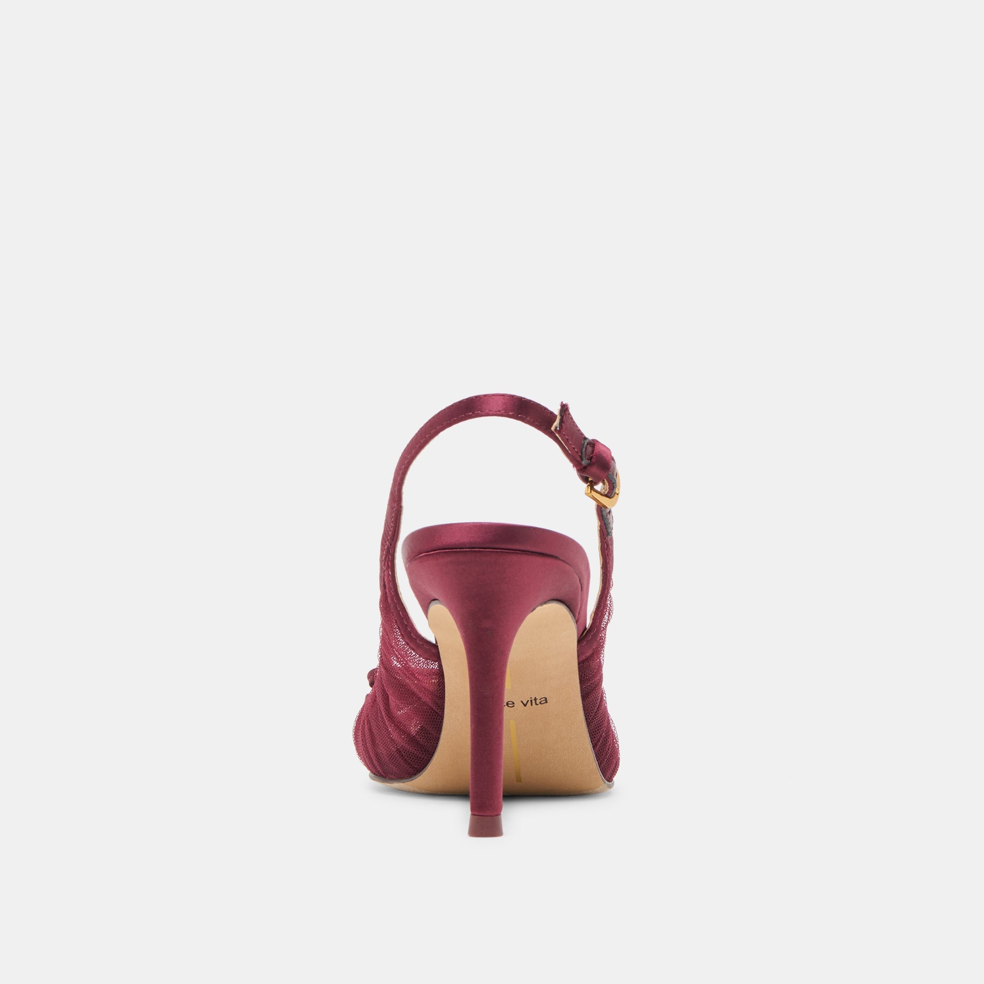 Yela Cranberry Tulle Heels | Women Dolce Vita