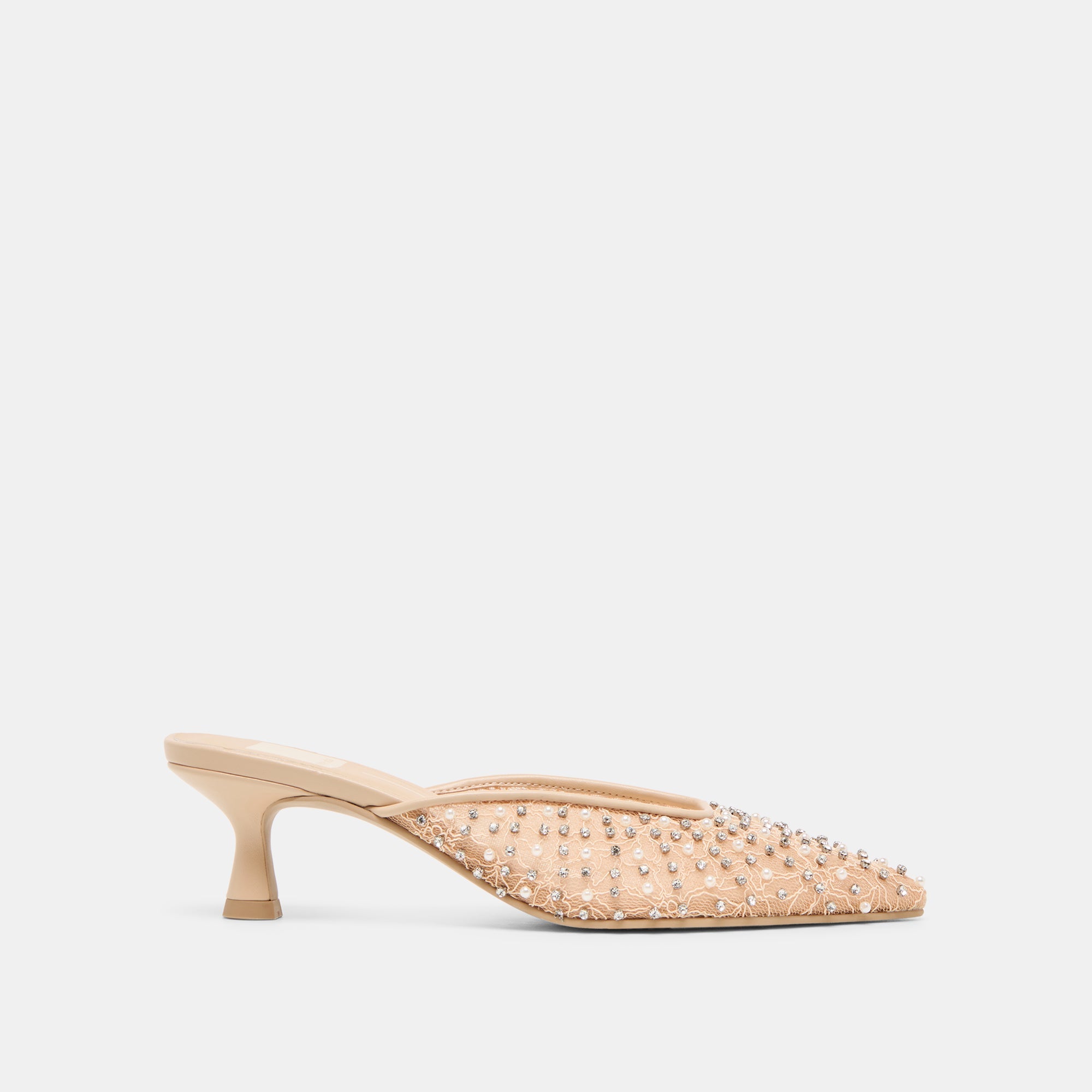 Cleo Pearl Blush Lace Mesh Heels | Dolce Vita Women