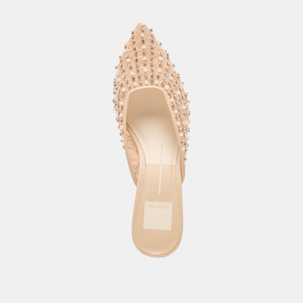 Cleo Pearl Blush Lace Mesh Heels | Dolce Vita Women