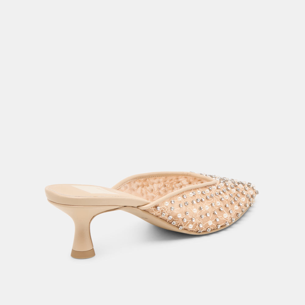 Cleo Pearl Blush Lace Mesh Heels | Dolce Vita Women