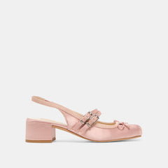Loris Blush Satin Heels | Women Dolce Vita