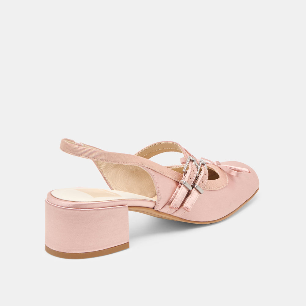 Loris Blush Satin Heels | Women Dolce Vita
