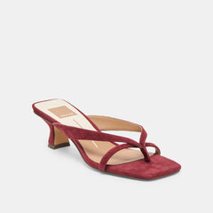 Brevel Oxblood Suede Heels | Women Dolce Vita