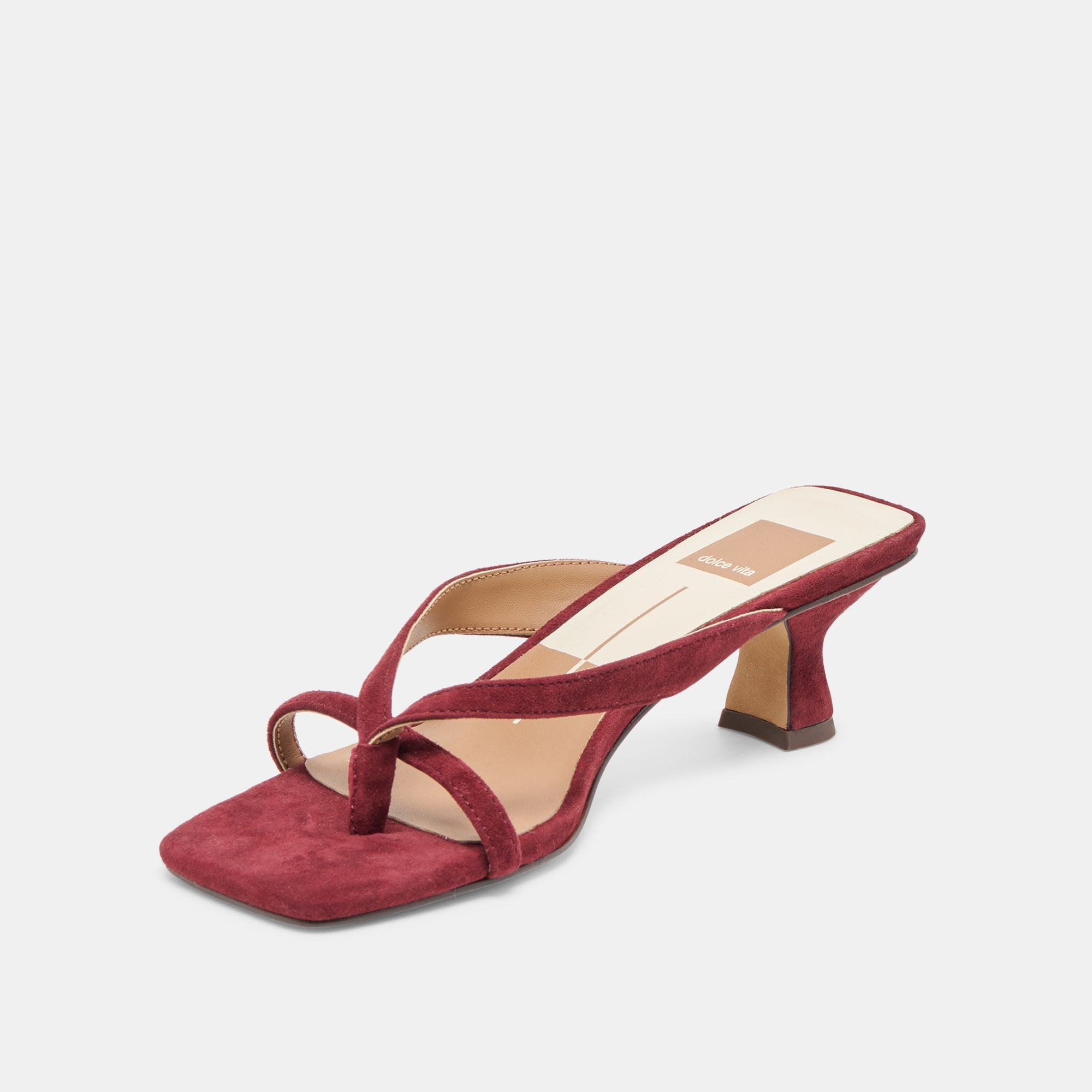 Brevel Oxblood Suede Heels | Women Dolce Vita