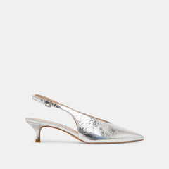 ALENNA HEELS SILVER DISTRESSED LEATHER | Dolce Vita Women