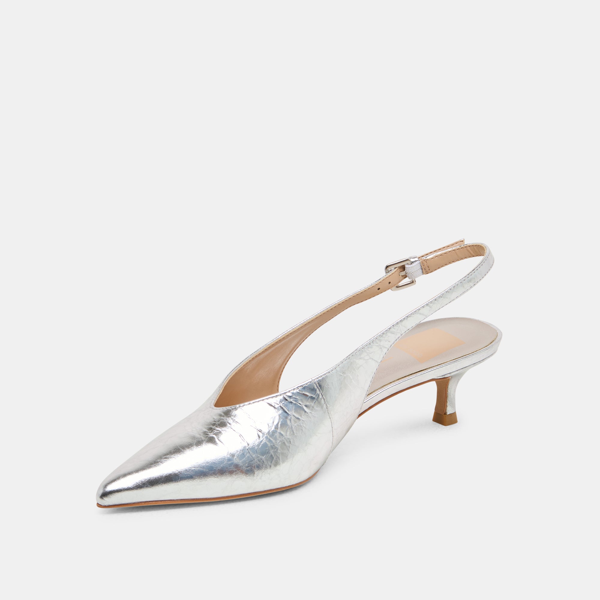 ALENNA HEELS SILVER DISTRESSED LEATHER | Dolce Vita Women