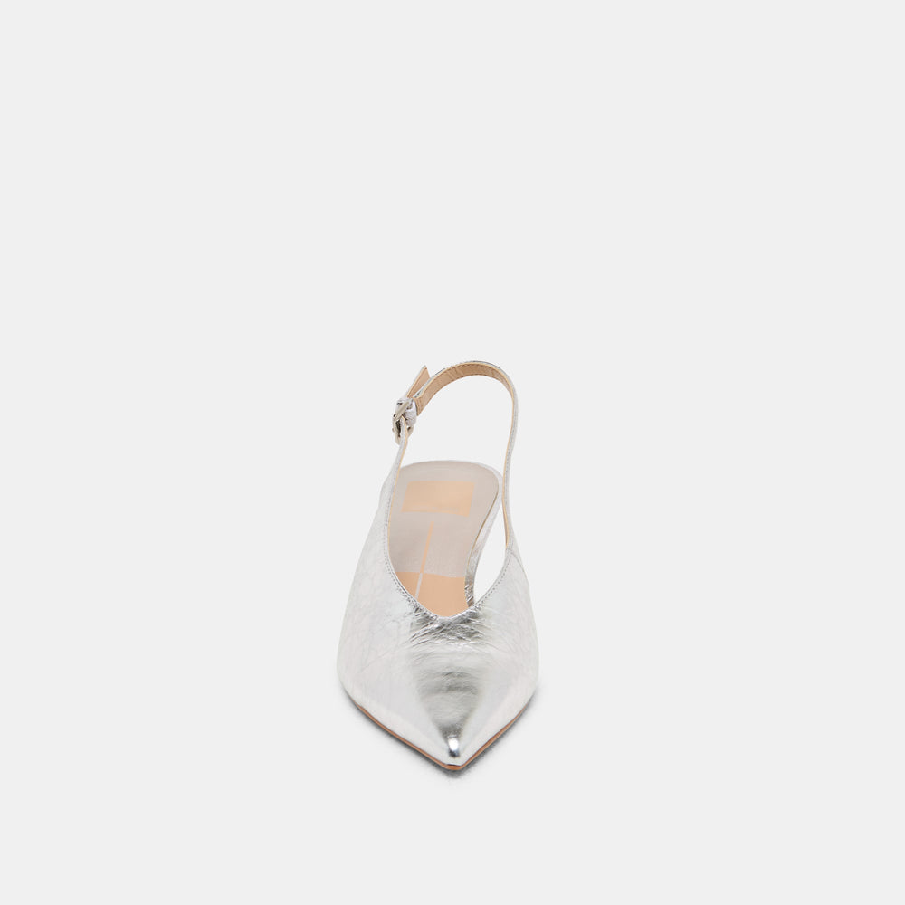 ALENNA HEELS SILVER DISTRESSED LEATHER | Dolce Vita Women