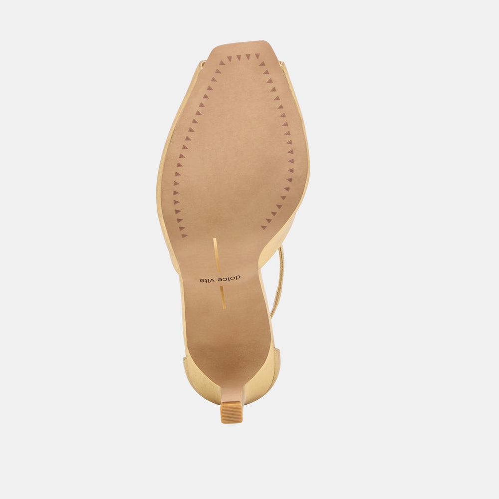Serlo Gold Crinkle Patent Heels | Women Dolce Vita