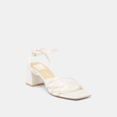 Ysabel True White Satin Heels | Women Dolce Vita