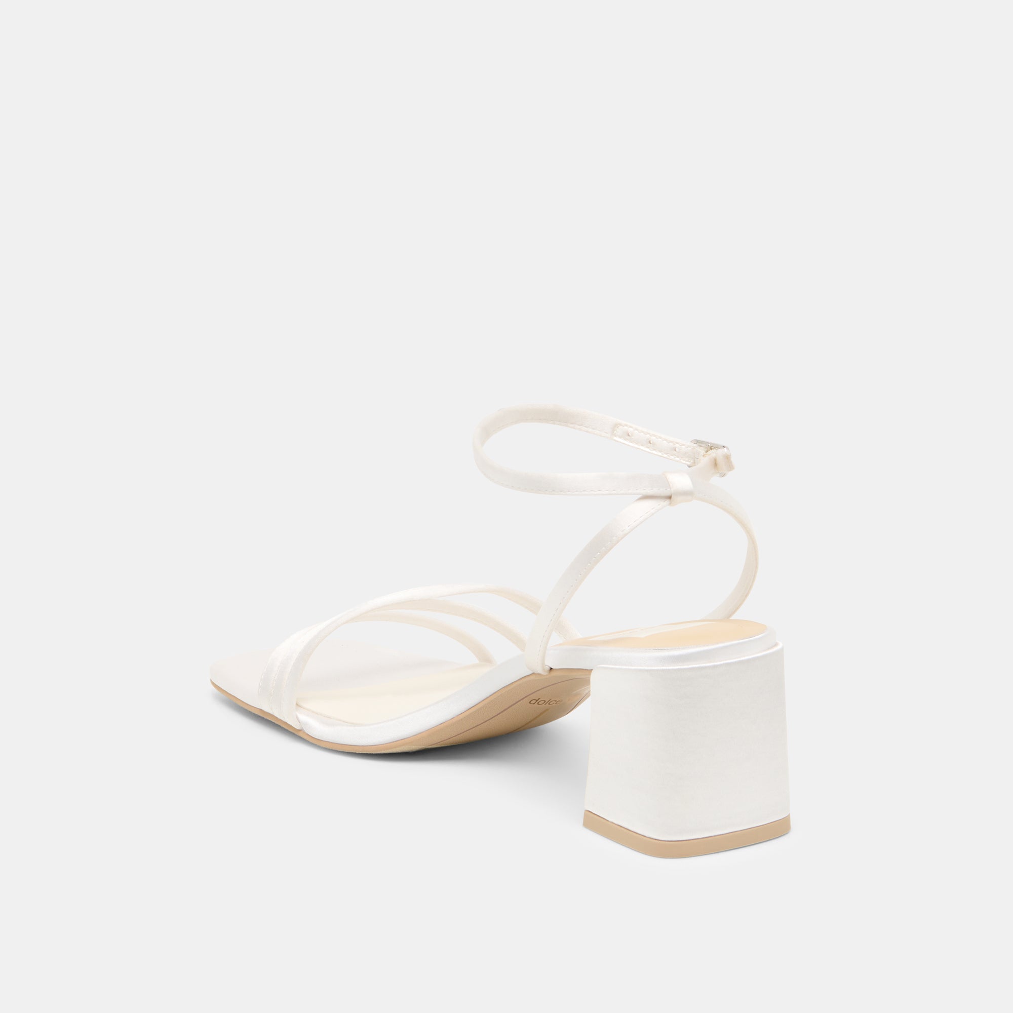Ysabel True White Satin Heels | Women Dolce Vita