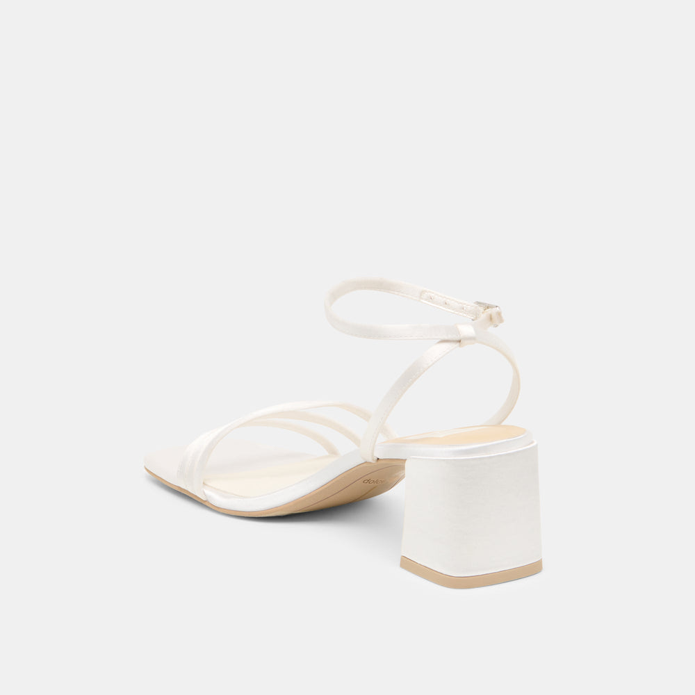 Ysabel True White Satin Heels | Women Dolce Vita