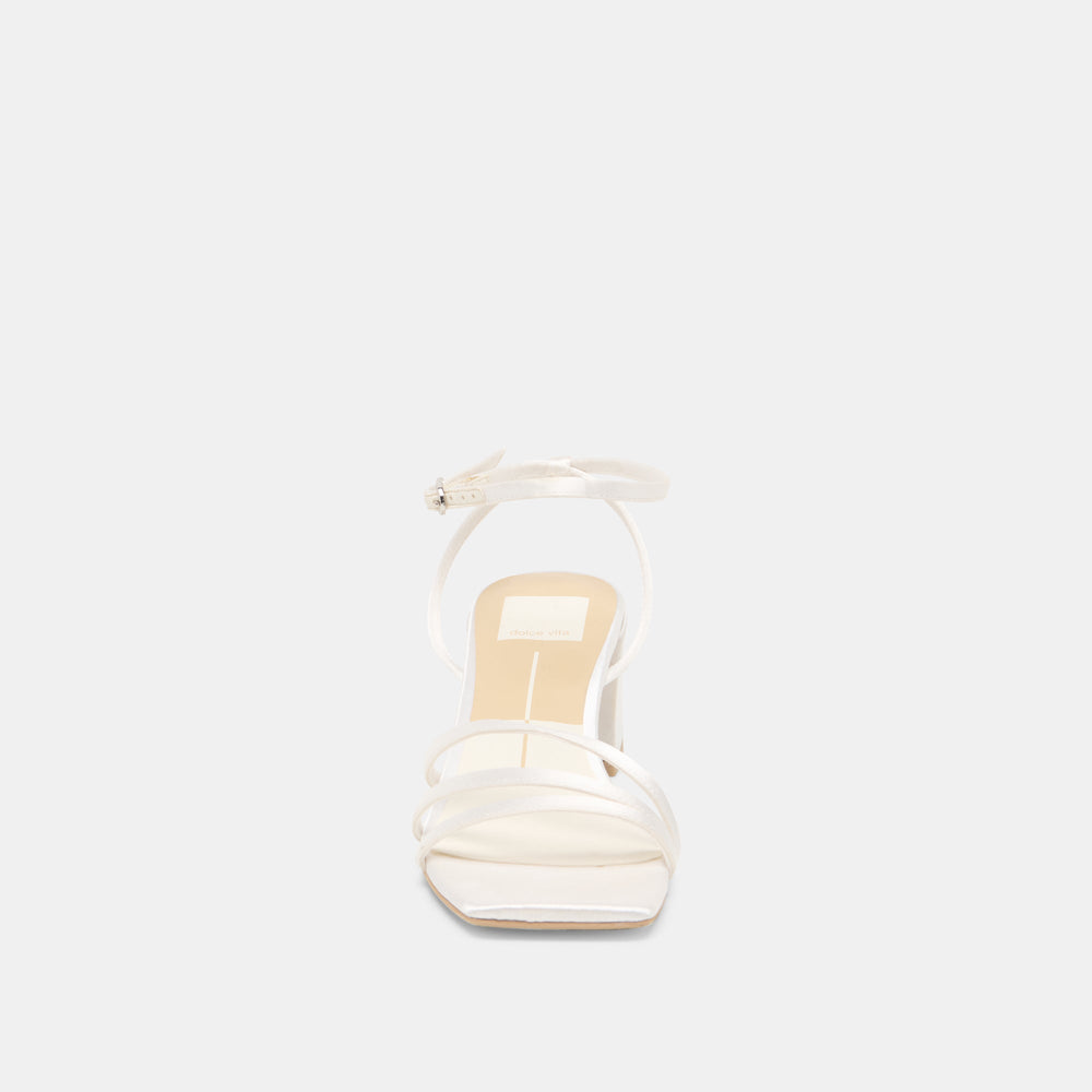 Ysabel True White Satin Heels | Women Dolce Vita