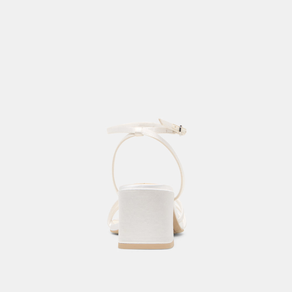 Ysabel True White Satin Heels | Women Dolce Vita