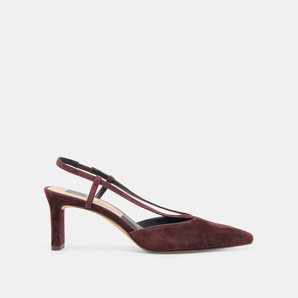 Ginay Mulberry Suede Heels | Women Dolce Vita