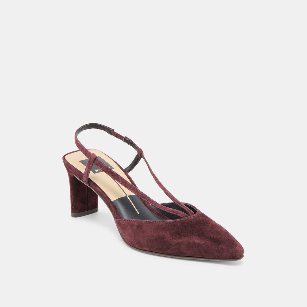 Ginay Mulberry Suede Heels | Women Dolce Vita