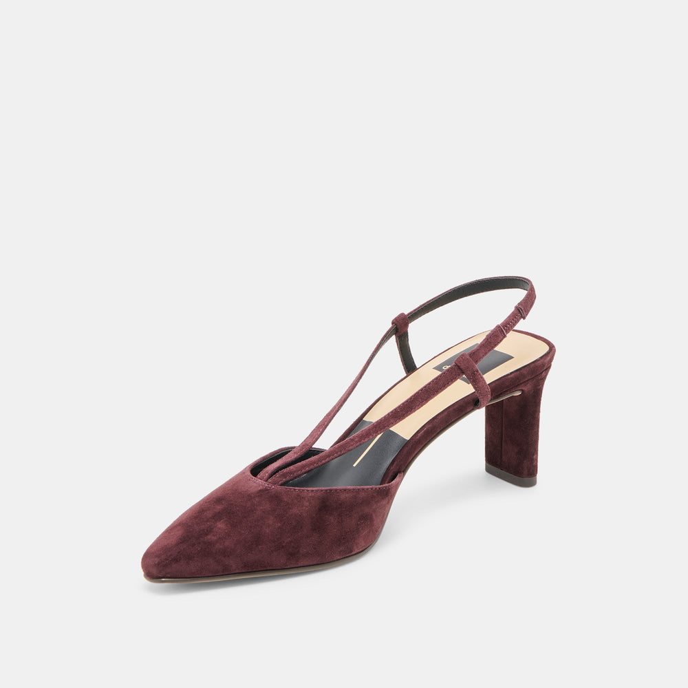 Ginay Mulberry Suede Heels | Women Dolce Vita