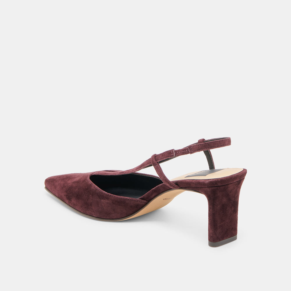 Ginay Mulberry Suede Heels | Women Dolce Vita