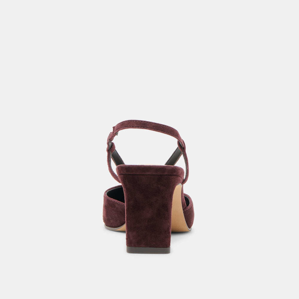 Ginay Mulberry Suede Heels | Women Dolce Vita