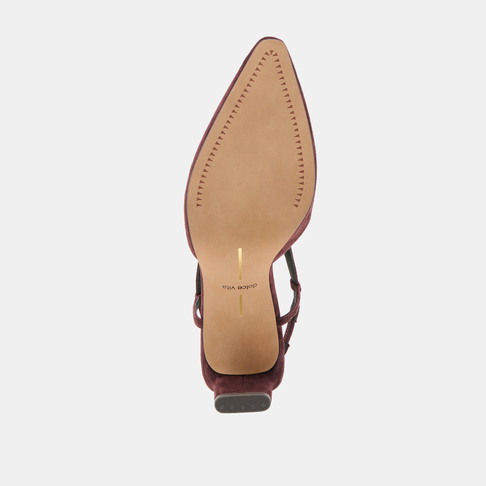 Ginay Mulberry Suede Heels | Women Dolce Vita