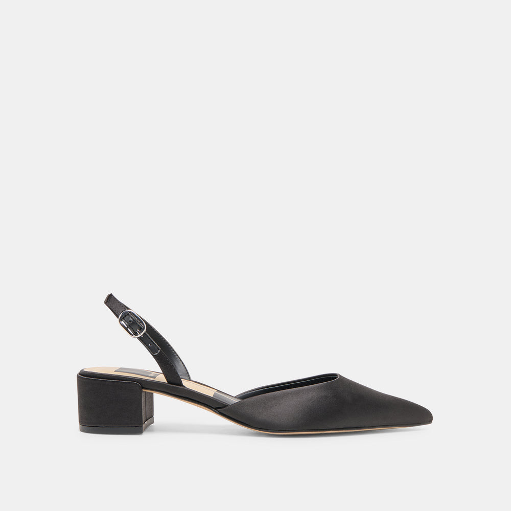 Carel Onyx Satin Heels | Women Dolce Vita