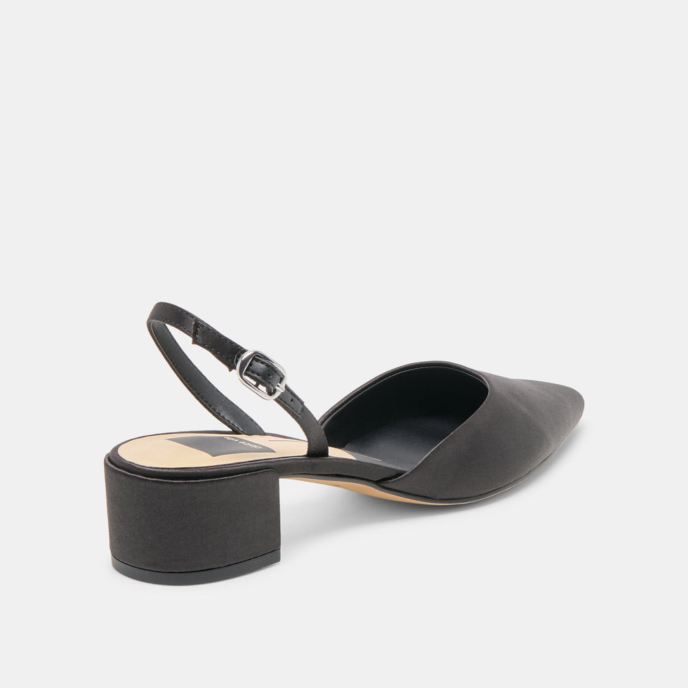 Carel Onyx Satin Heels | Women Dolce Vita