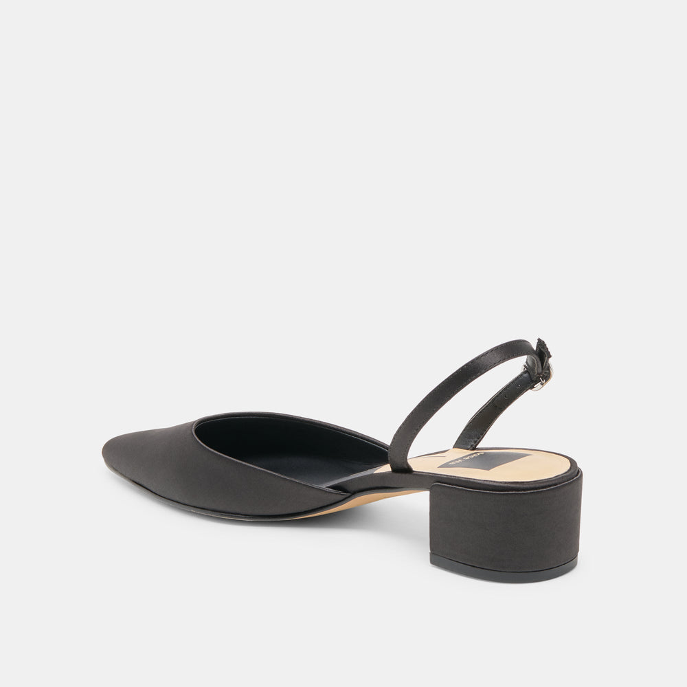 Carel Onyx Satin Heels | Women Dolce Vita