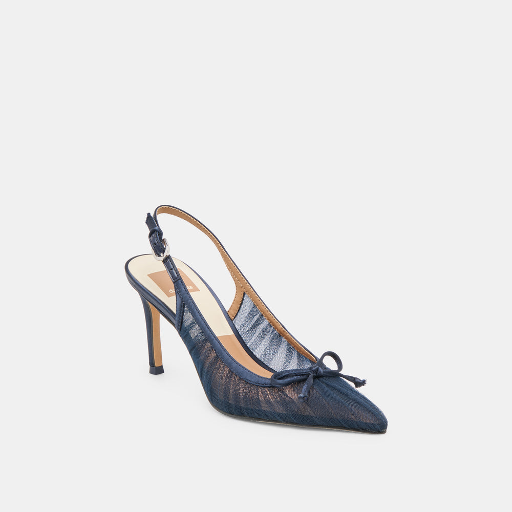 Yela Navy Tulle Heels | Women Dolce Vita