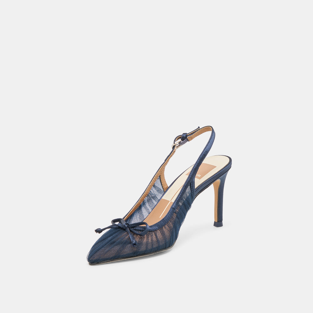 Yela Navy Tulle Heels | Women Dolce Vita