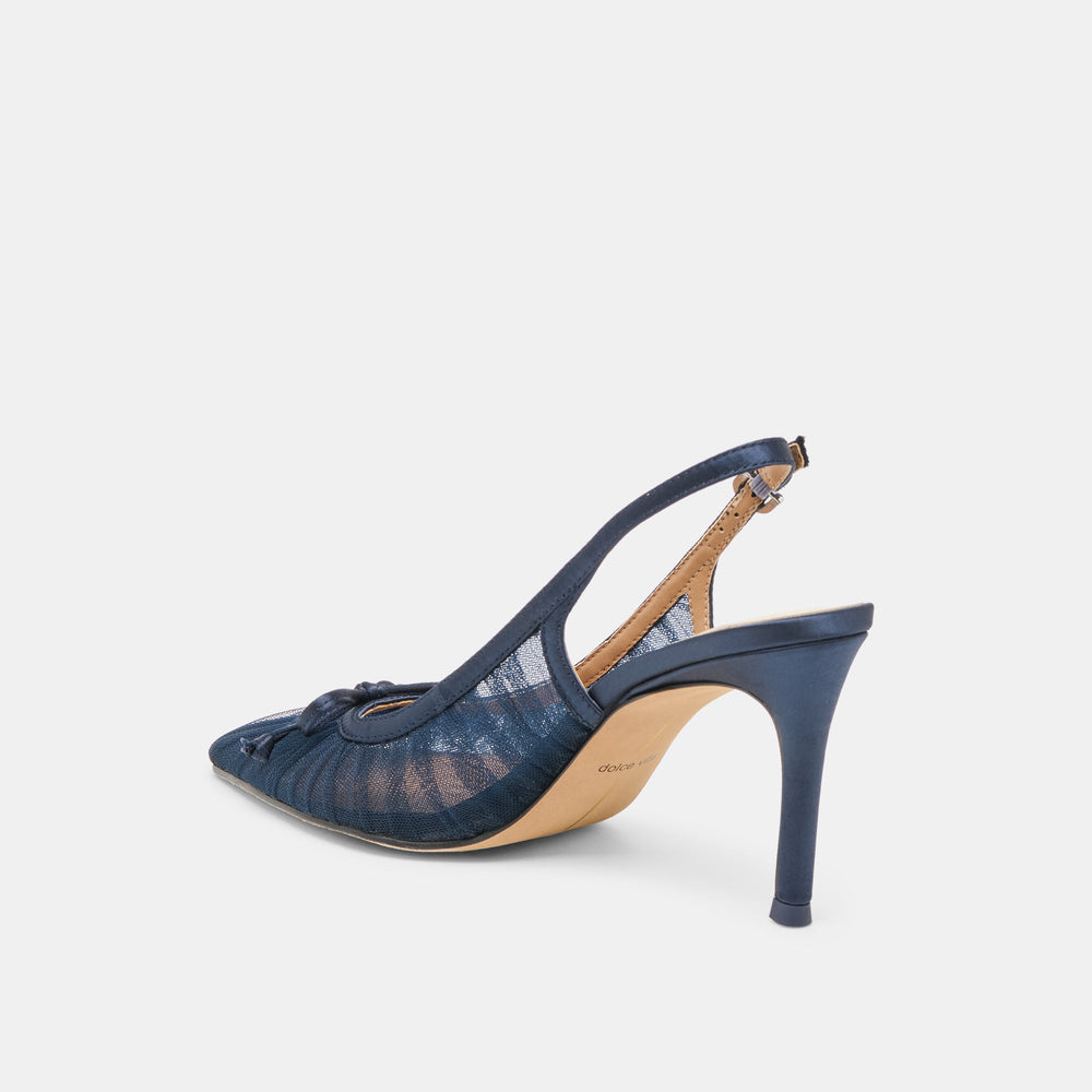 Yela Navy Tulle Heels | Women Dolce Vita