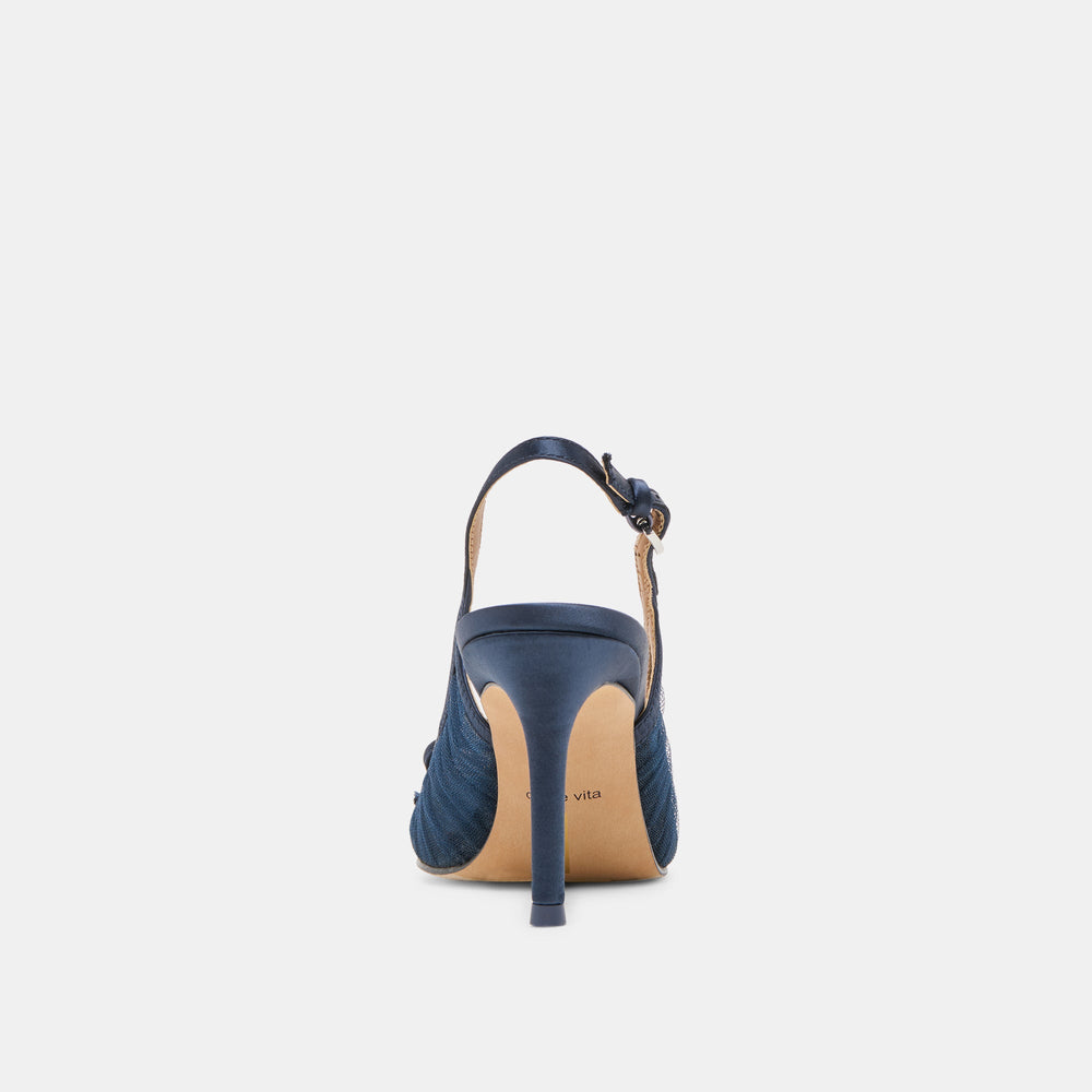 Yela Navy Tulle Heels | Women Dolce Vita