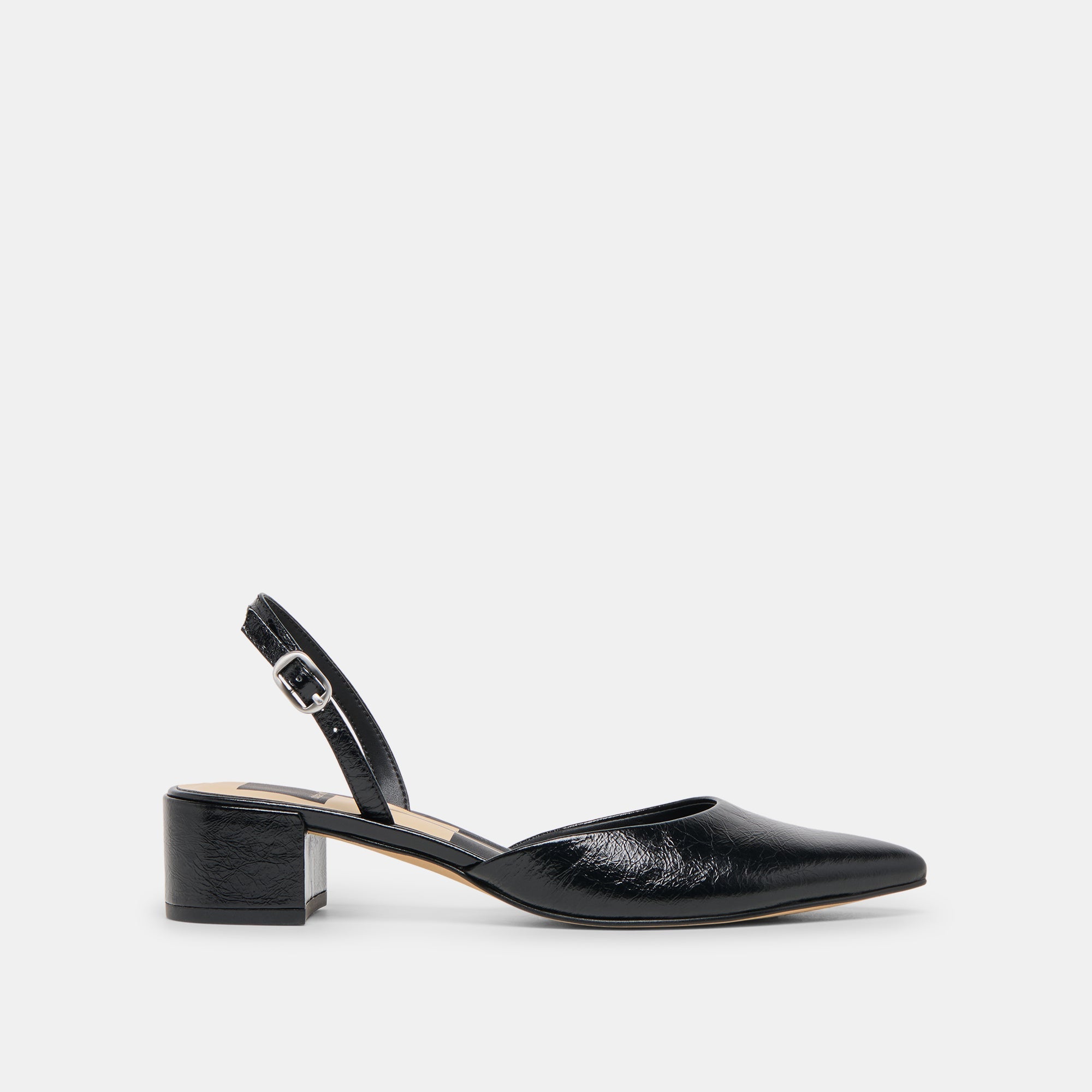 Carel Midnight Crinkle Patent Leather Heels | Women Dolce Vita