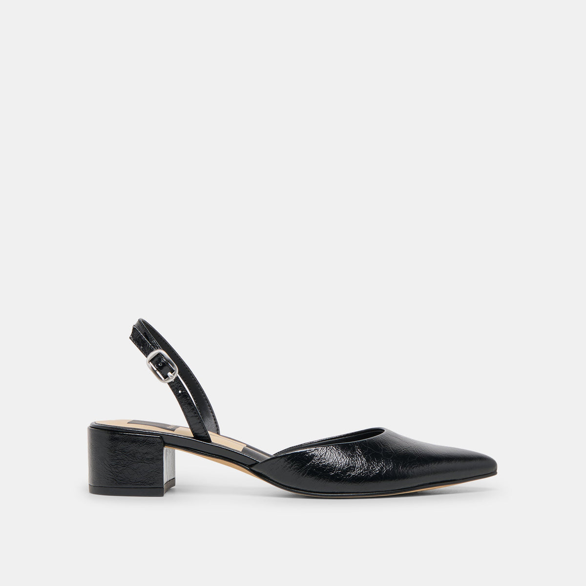 Carel Midnight Crinkle Patent Leather Heels | Women Dolce Vita
