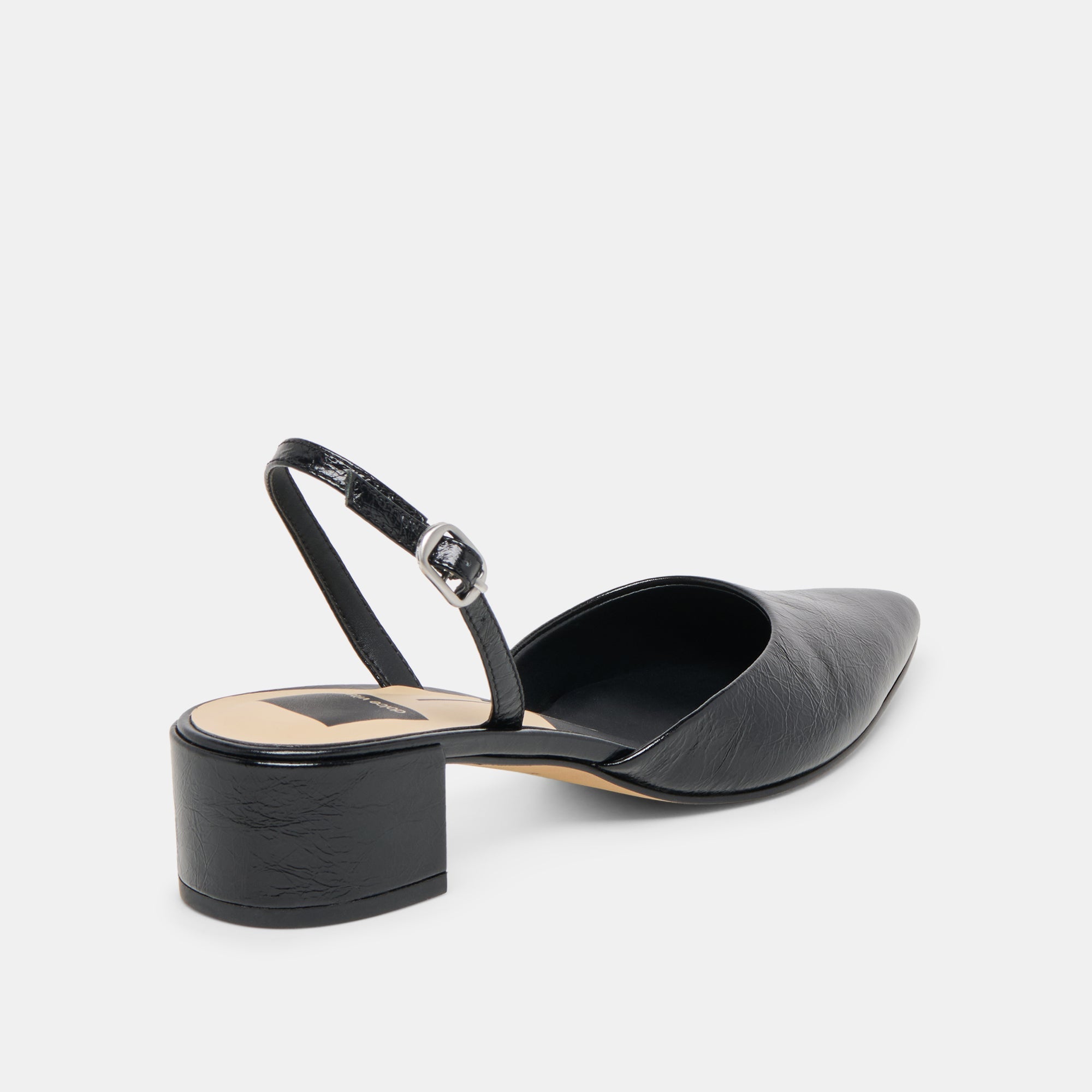 Carel Midnight Crinkle Patent Leather Heels | Women Dolce Vita