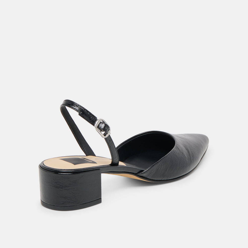 Carel Midnight Crinkle Patent Leather Heels | Women Dolce Vita