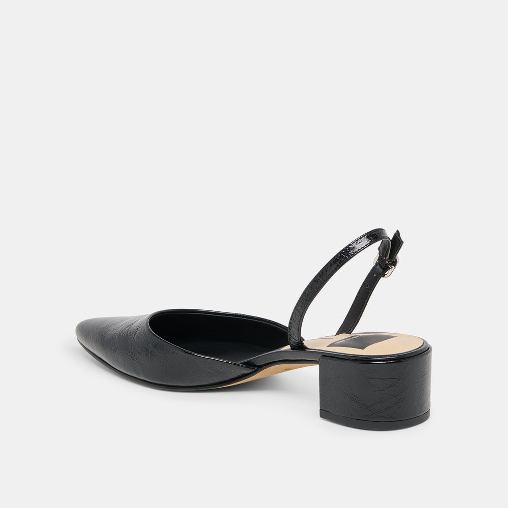 Carel Midnight Crinkle Patent Leather Heels | Women Dolce Vita