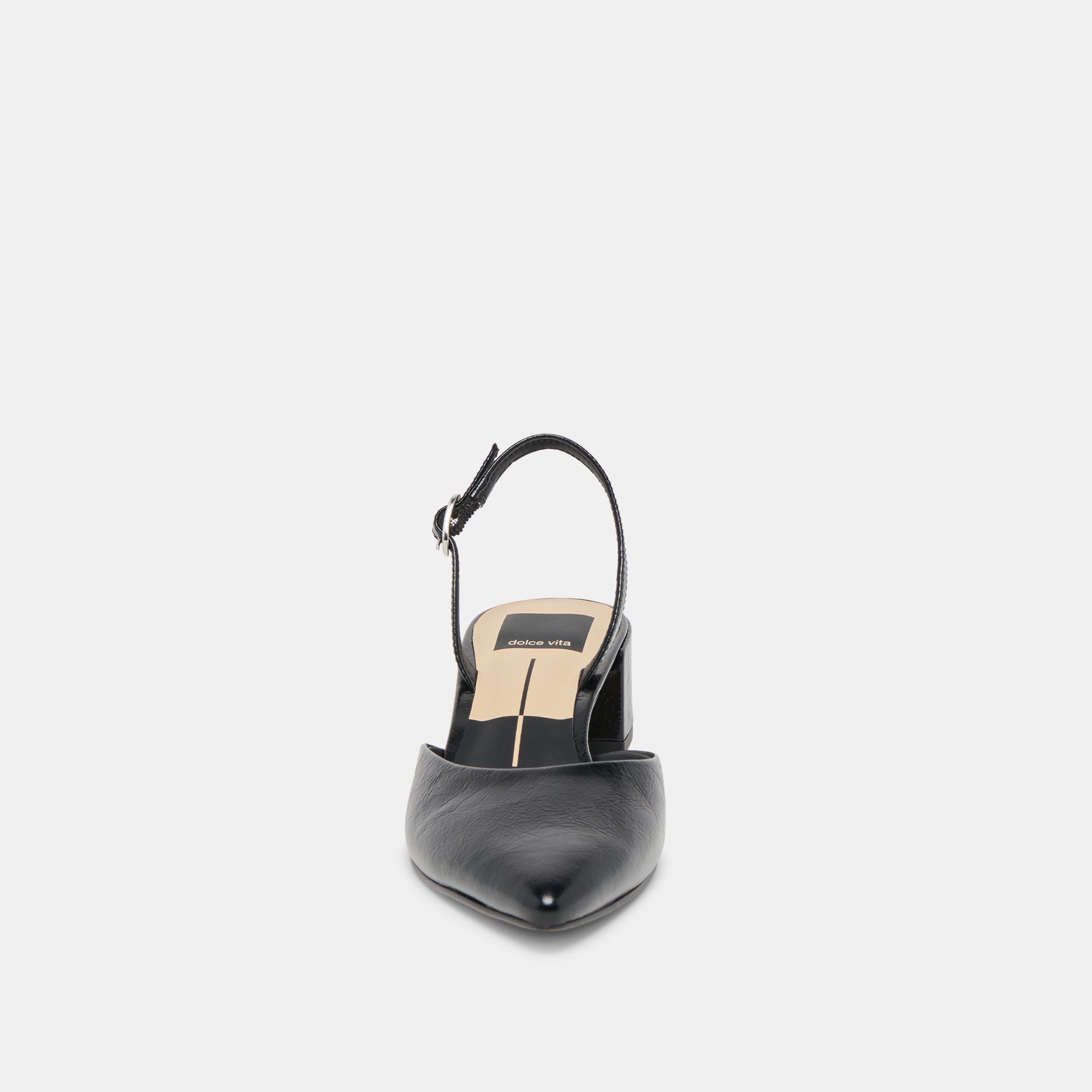 Carel Midnight Crinkle Patent Leather Heels | Women Dolce Vita