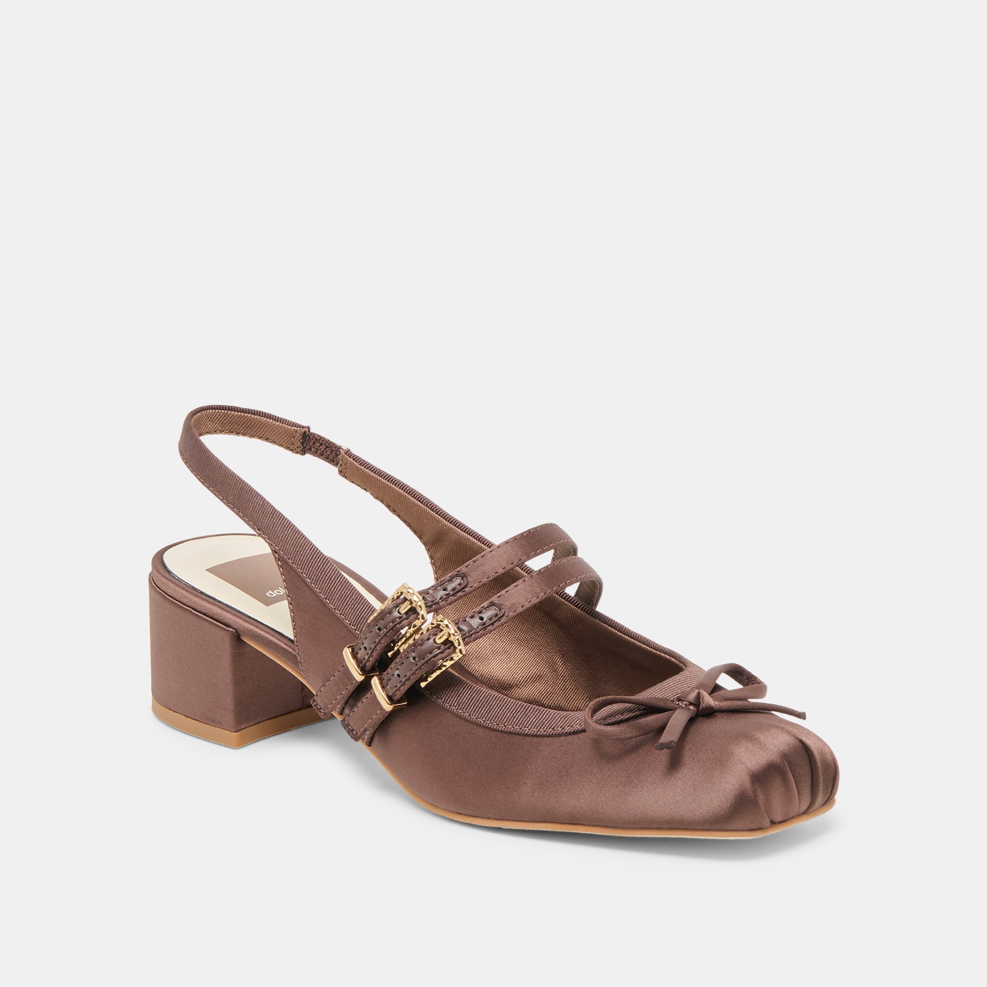 Loris Mahogany Satin Heels | Dolce Vita Women