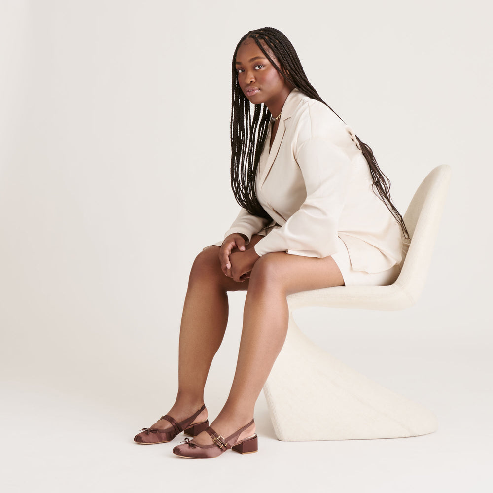 Loris Mahogany Satin Heels | Dolce Vita Women