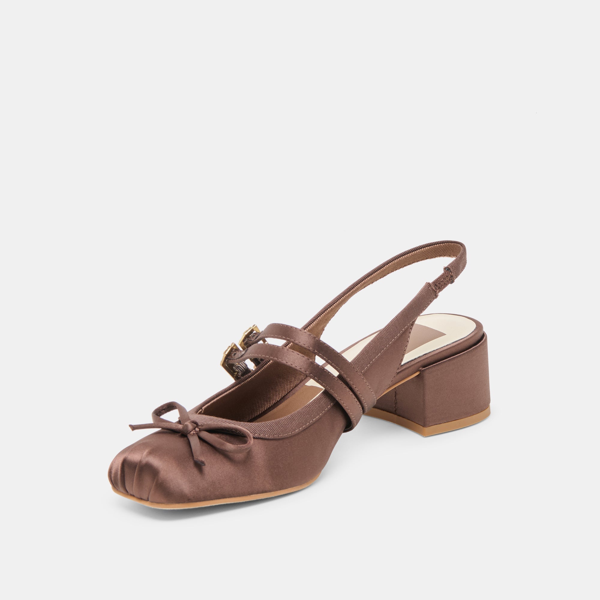 Loris Mahogany Satin Heels | Dolce Vita Women