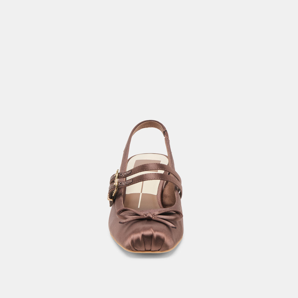 Loris Mahogany Satin Heels | Dolce Vita Women