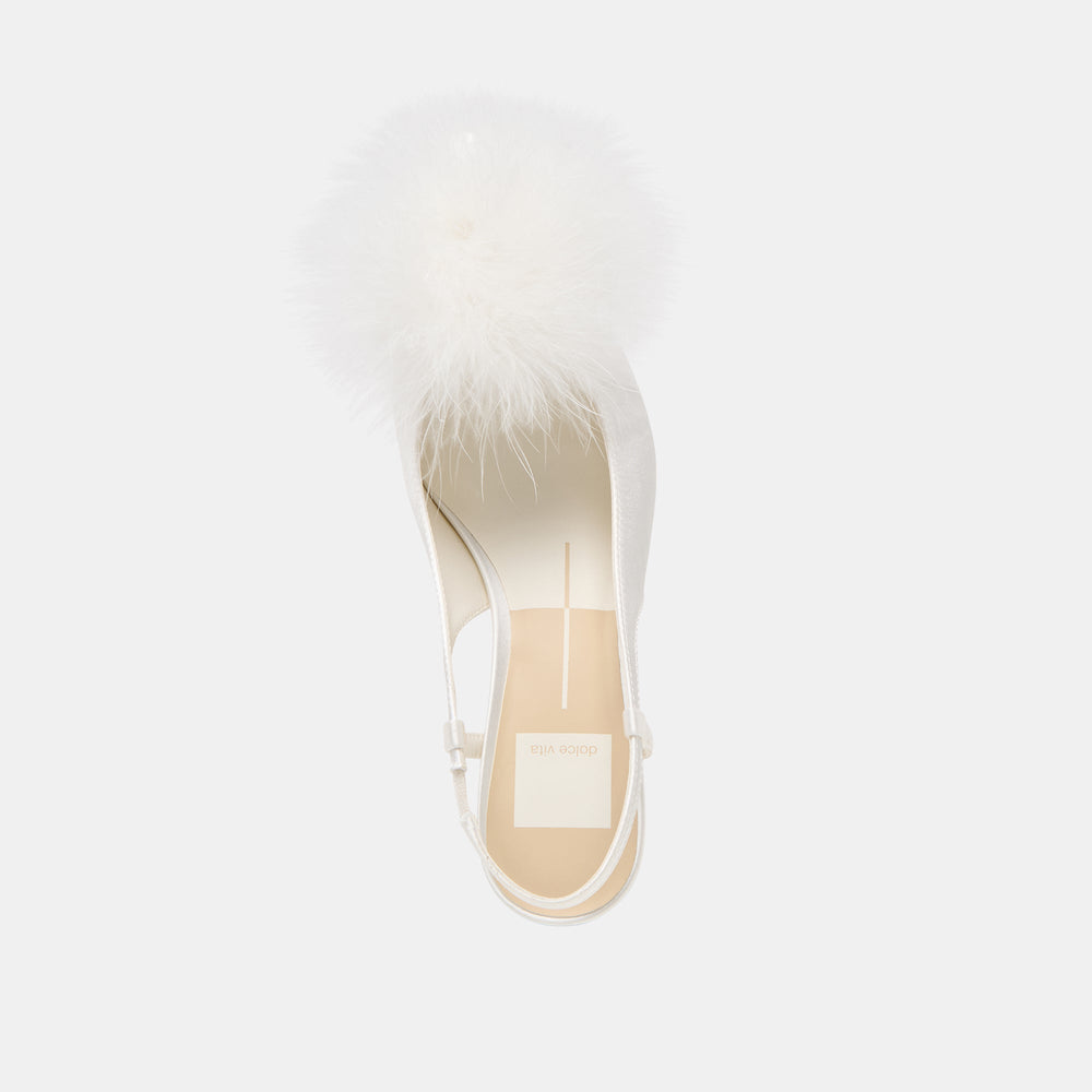 Kamy True White Satin Heels | Dolce Vita Women
