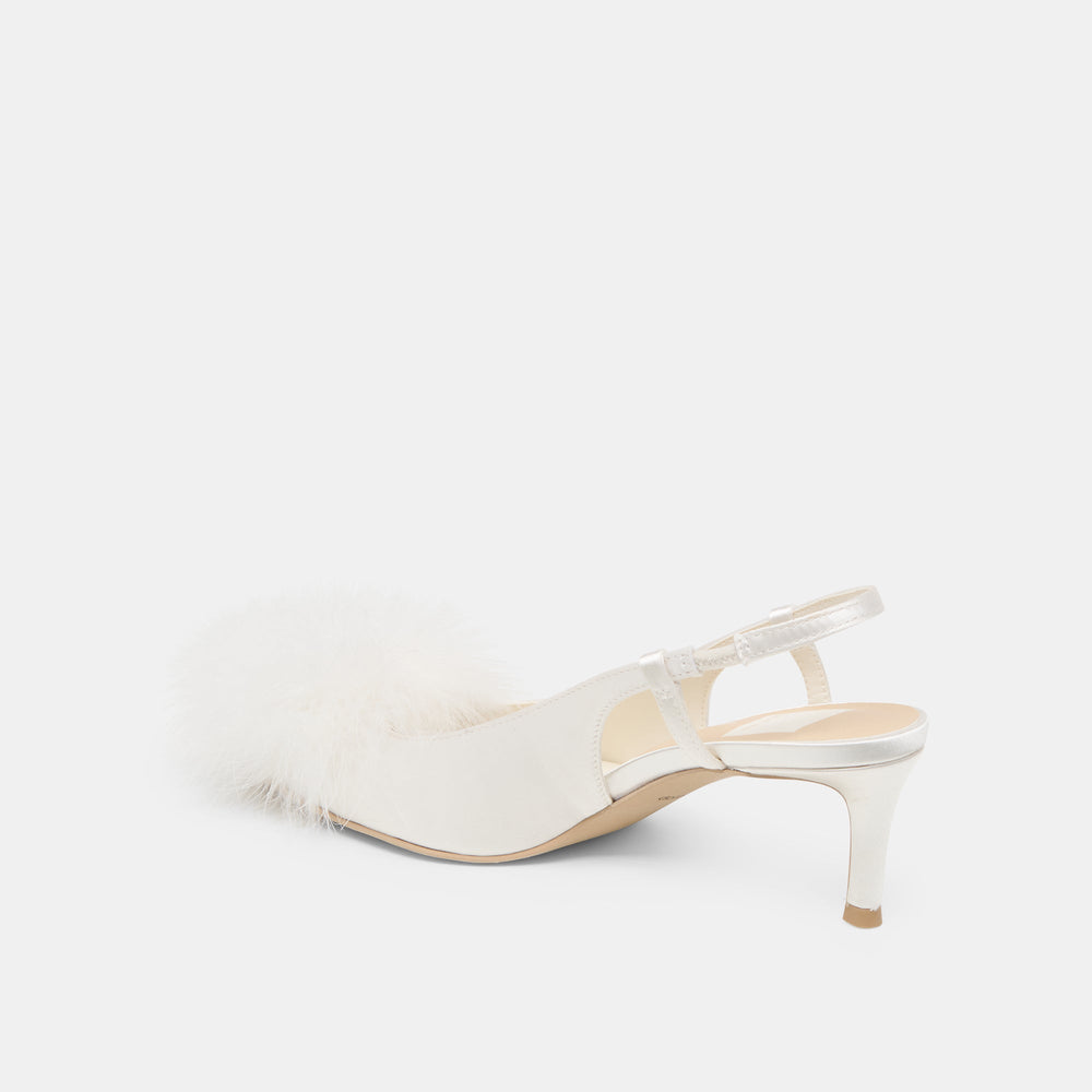 Kamy True White Satin Heels | Dolce Vita Women