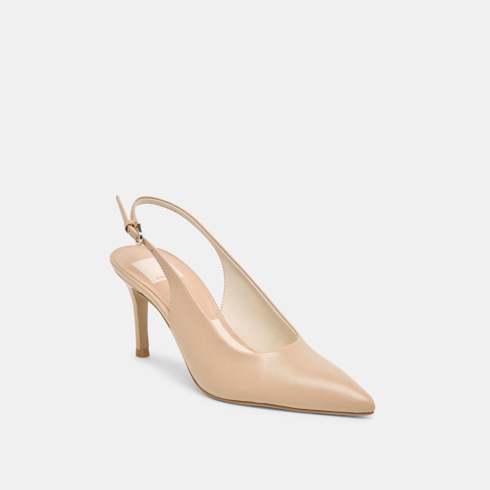 Elasi Beige Crinkle Patent Heels | Women Dolce Vita