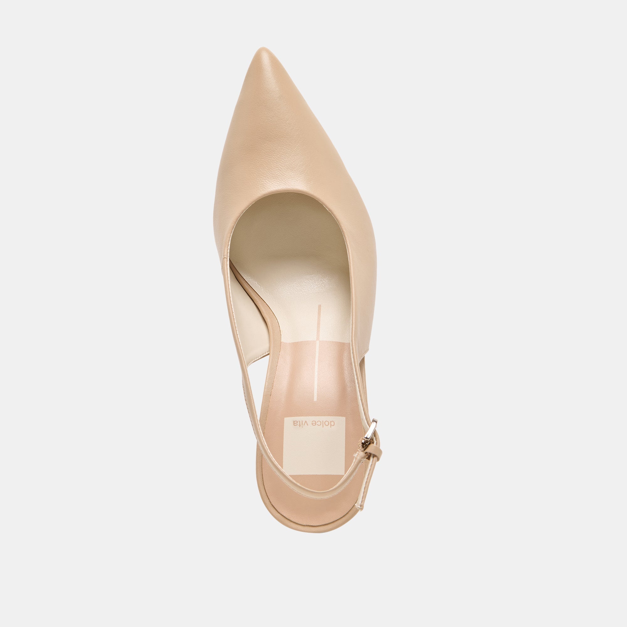 Elasi Beige Crinkle Patent Heels | Women Dolce Vita