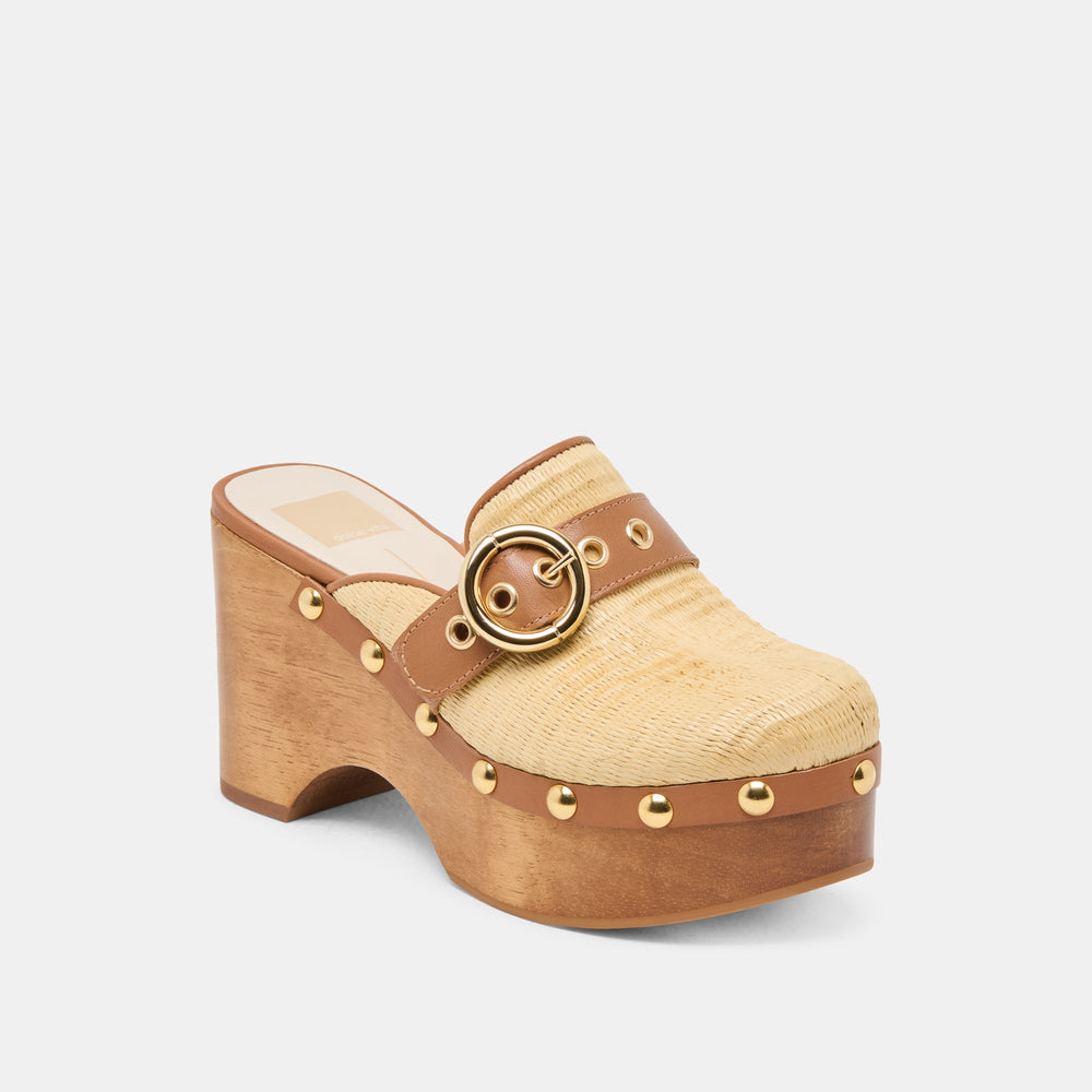 Debrah Lt Natural Raffia Clogs | Dolce Vita Women