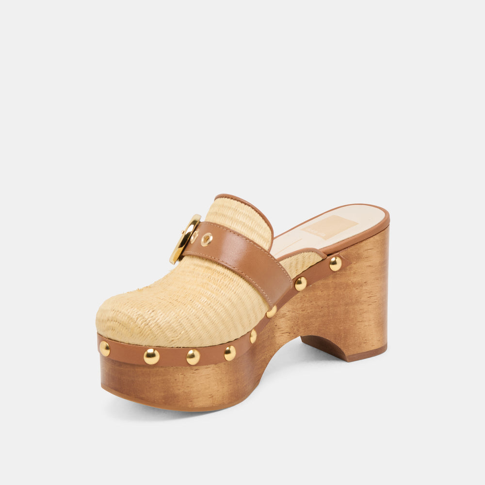 Debrah Lt Natural Raffia Clogs | Dolce Vita Women