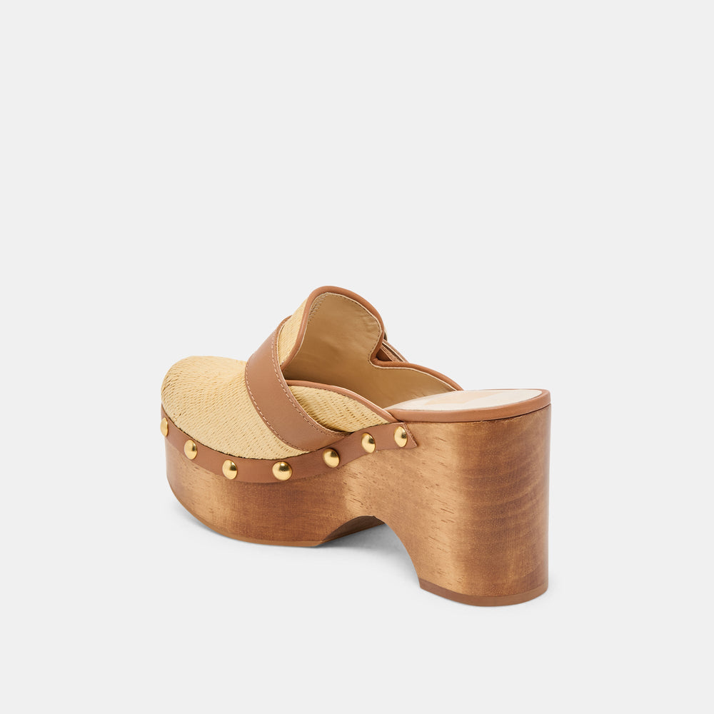 Debrah Lt Natural Raffia Clogs | Dolce Vita Women